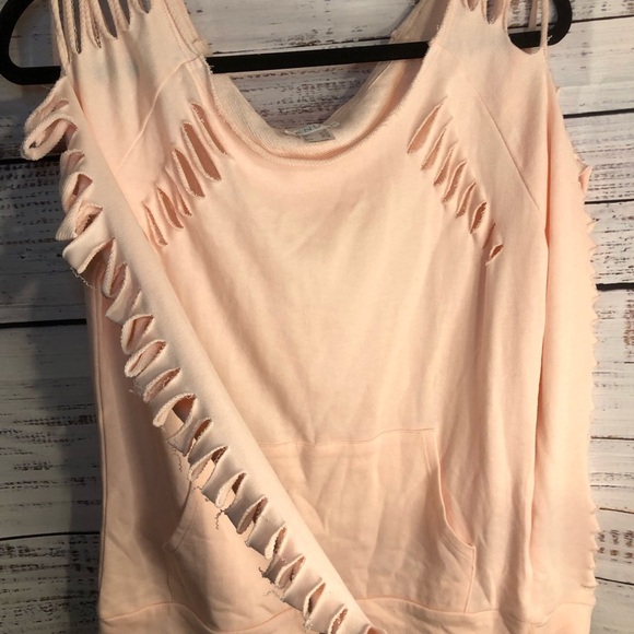 VENUS Pink Sleeveless Cut Out Sweatshirt - Picture 7 of 12